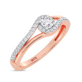 Photo of Elvio 1/4 ct tw. Lab Grown Diamond Ring 10K Rose Gold [FR1976R]