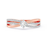 Photo of Armando 1/4 ct tw. Lab Grown Diamond Ring 10K Rose Gold [FR1974R]
