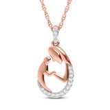 Photo of Heta 1/10 Carat T.W. Lab Grown Diamond Pendant 14K Rose Gold [CP1689R]