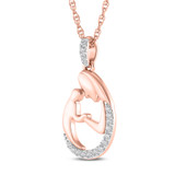 Photo of Heta 1/10 Carat T.W. Lab Grown Diamond Pendant 14K Rose Gold [CP1689R]