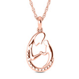 Photo of Heta 1/10 Carat T.W. Lab Grown Diamond Pendant 14K Rose Gold [CP1689R]