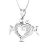 Photo of Varisha 1/6 Carat T.W. Lab Grown Diamond Pendant 14K White Gold [CP1688W]