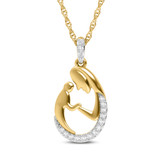 Photo of Heta 1/10 Carat T.W. Lab Grown Diamond Pendant 10K Yellow Gold [CP1689Y]