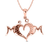 Photo of Varisha 1/6 Carat T.W. Lab Grown Diamond Pendant 10K Rose Gold [CP1688R]