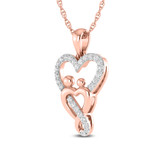 Photo of Kenny 1/5 Carat T.W. Lab Grown Diamond Pendant 10K Rose Gold [CP1690R]
