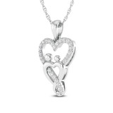 Photo of Kenny 1/5 CT. T.W. Lab Grown Diamond Pendant 10K White Gold [CP1690W]