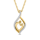 Photo of Shreyal 1/8 Carat T.W. Lab Grown Diamond Pendant 10K Yellow Gold [CP1687Y]