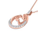 Photo of Heta 1/10 Carat T.W. Lab Grown Diamond Pendant 10K Rose Gold [CP1689R]