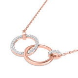 Photo of Orra 1/4 CT. T.W. Lab Grown Diamond Pendant 10K Rose Gold [CP1691R]