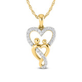 Photo of Kenny 1/5 Carat T.W. Lab Grown Diamond Pendant 10K Yellow Gold [CP1690Y]