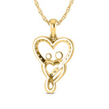 Photo of Kenny 1/5 Carat T.W. Lab Grown Diamond Pendant 10K Yellow Gold [CP1690Y]