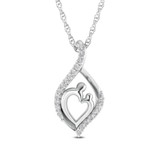 Photo of Shreyal 1/8 Carat T.W. Lab Grown Diamond Pendant 10K White Gold [CP1687W]