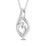 Photo of Shreyal 1/8 Carat T.W. Lab Grown Diamond Pendant 10K White Gold [CP1687W]