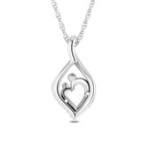 Photo of Shreyal 1/8 Carat T.W. Lab Grown Diamond Pendant 10K White Gold [CP1687W]