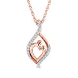 Photo of Shreyal 1/8 Carat T.W. Lab Grown Diamond Pendant 10K Rose Gold [CP1687R]