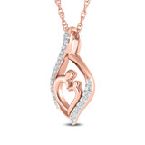 Photo of Shreyal 1/8 Carat T.W. Lab Grown Diamond Pendant 10K Rose Gold [CP1687R]