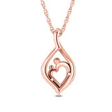 Photo of Shreyal 1/8 Carat T.W. Lab Grown Diamond Pendant 10K Rose Gold [CP1687R]