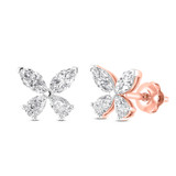 Photo of Arbor 1 1/10 Carat T.W. Lab Grown Diamond Earring 14K Rose Gold [CE1694R]