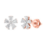 Photo of Tvisha 1/3 CT. T.W. Lab Grown Diamond Earring 10K Rose Gold [CE1693R]