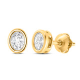 Photo of Velour Oval 1/3 Carat T.W. Lab Grown Diamond Solitaire Earring 10K Yellow Gold [SE1698Y-C000]