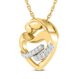 Photo of Ash 1/10 CT. T.W. Lab Grown Diamond Pendant 10K Yellow Gold [CP1686Y]