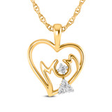 Photo of Lizza 1/15 CT. T.W. Lab Grown Diamond Pendant 10K Yellow Gold [CP1685Y]