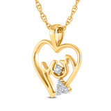 Photo of Lizza 1/15 CT. T.W. Lab Grown Diamond Pendant 10K Yellow Gold [CP1685Y]