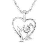 Photo of Lizza 1/15 Carat T.W. Lab Grown Diamond Pendant 10K White Gold [CP1685W]