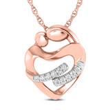 Photo of Ash 1/10 CT. T.W. Lab Grown Diamond Pendant 14K Rose Gold [CP1686R]