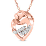 Photo of Ash 1/10 CT. T.W. Lab Grown Diamond Pendant 10K Rose Gold [CP1686R]