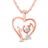 Photo of Lizza 1/15 Carat T.W. Lab Grown Diamond Pendant 10K Rose Gold [CP1685R]