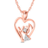 Photo of Lizza 1/15 Carat T.W. Lab Grown Diamond Pendant 10K Rose Gold [CP1685R]