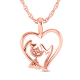Photo of Lizza 1/15 Carat T.W. Lab Grown Diamond Pendant 10K Rose Gold [CP1685R]