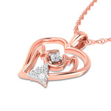Photo of Lizza 1/15 Carat T.W. Lab Grown Diamond Pendant 10K Rose Gold [CP1685R]