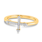 Photo of Jovi 1/10 ct tw. Lab Grown Diamond Ring 14K Yellow Gold [FR1711Y]