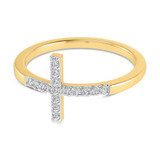 Photo of Celia 1/10 ct tw. Lab Grown Diamond Ring 10K Yellow Gold [FR1710Y]