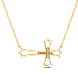 Photo of Livia 1/10 Carat T.W. Lab Grown Diamond Pendant 14K Yellow Gold [CP1712Y]