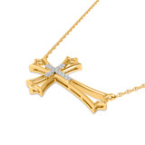 Photo of Livia 1/10 Carat T.W. Lab Grown Diamond Pendant 14K Yellow Gold [CP1712Y]