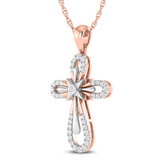 Photo of Valery 1/5 CT. T.W. Lab Grown Diamond Pendant 14K Rose Gold [CP1704R]