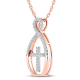 Photo of Blaze 1/6 CT. T.W. Lab Grown Diamond Pendant 14K Rose Gold [CP1705R]