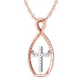 Photo of Blaze 1/6 CT. T.W. Lab Grown Diamond Pendant 14K Rose Gold [CP1705R]