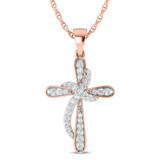 Photo of Rex 1/4 CT. T.W. Lab Grown Diamond Pendant 14K Rose Gold [CP1707R]