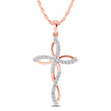 Photo of Paula 1/5 CT. T.W. Lab Grown Diamond Pendant 14K Rose Gold [CP1706R]