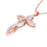 Photo of Paula 1/5 CT. T.W. Lab Grown Diamond Pendant 14K Rose Gold [CP1706R]