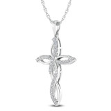 Photo of Paula 1/5 CT. T.W. Lab Grown Diamond Pendant 14K White Gold [CP1706W]