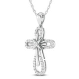 Photo of Valery 1/5 Carat T.W. Lab Grown Diamond Pendant 10K White Gold [CP1704W]