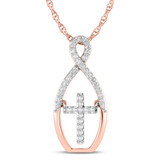 Photo of Blaze 1/6 Carat T.W. Lab Grown Diamond Pendant 10K Rose Gold [CP1705R]
