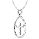Photo of Blaze 1/6 Carat T.W. Lab Grown Diamond Pendant 10K White Gold [CP1705W]