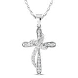 Photo of Rex 1/4 Carat T.W. Lab Grown Diamond Pendant 10K White Gold [CP1707W]