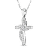 Photo of Rex 1/4 Carat T.W. Lab Grown Diamond Pendant 10K White Gold [CP1707W]